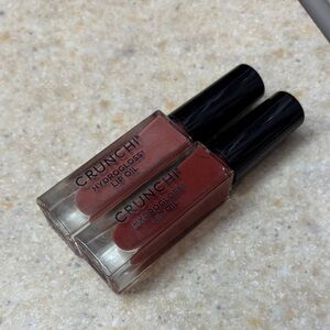 Crunchi Hydrogloss Lip Oil Set - Rosewood and Sienna Red